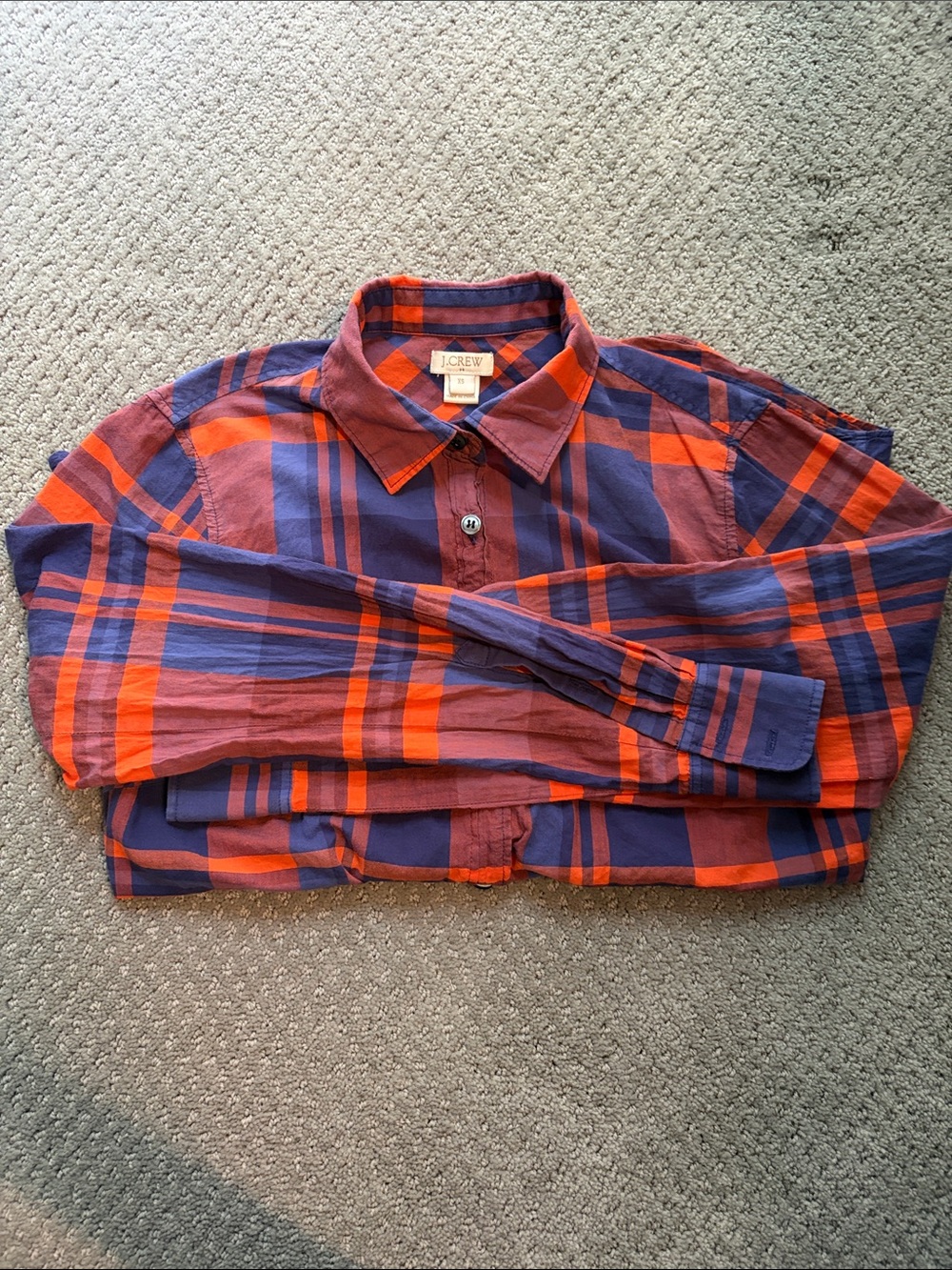 J. Crew Factory Women's Plaid Button-Down Shirt